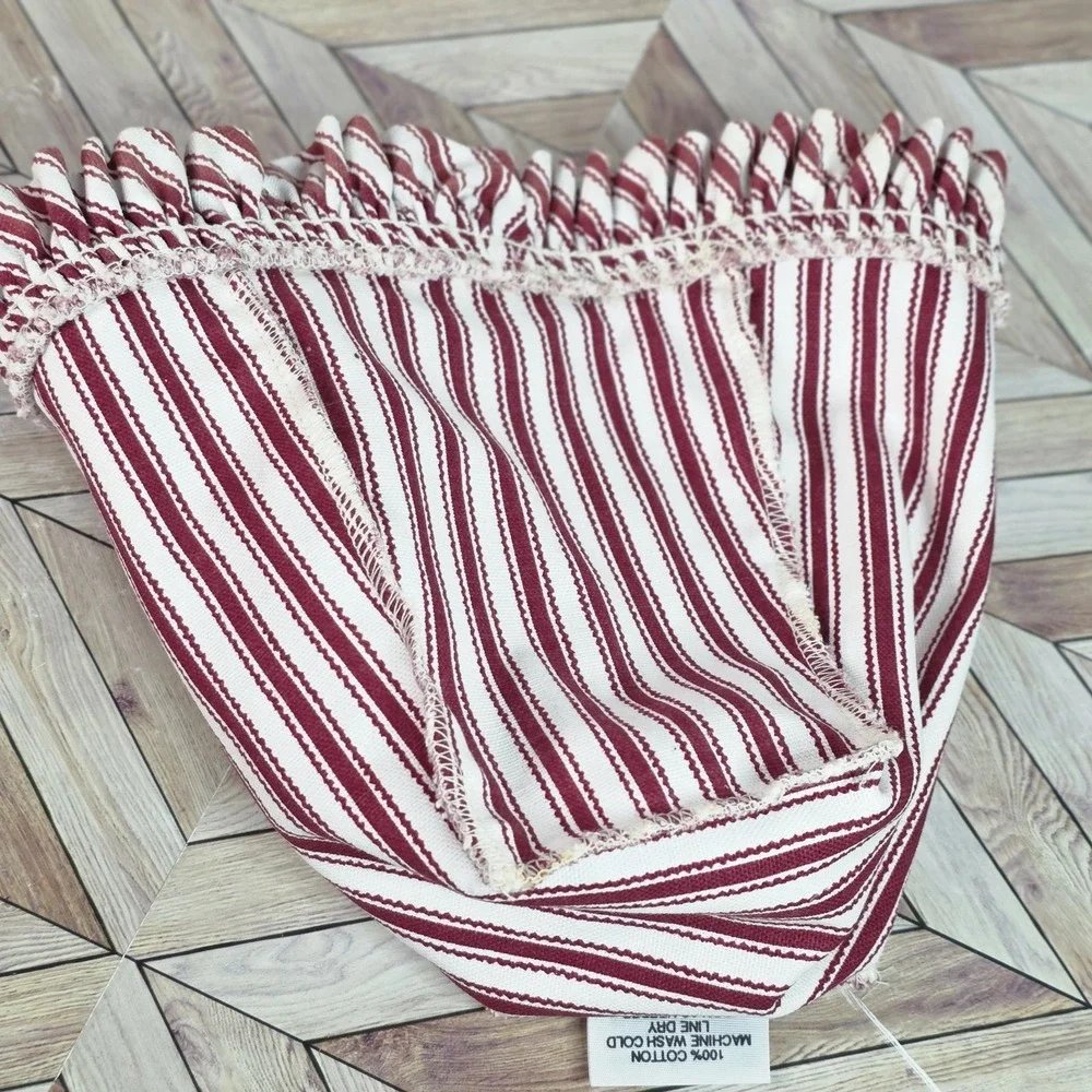 Longaberger Sweetheart Bouquet Red Ticking Basket Liner #23621 - New Without Tag